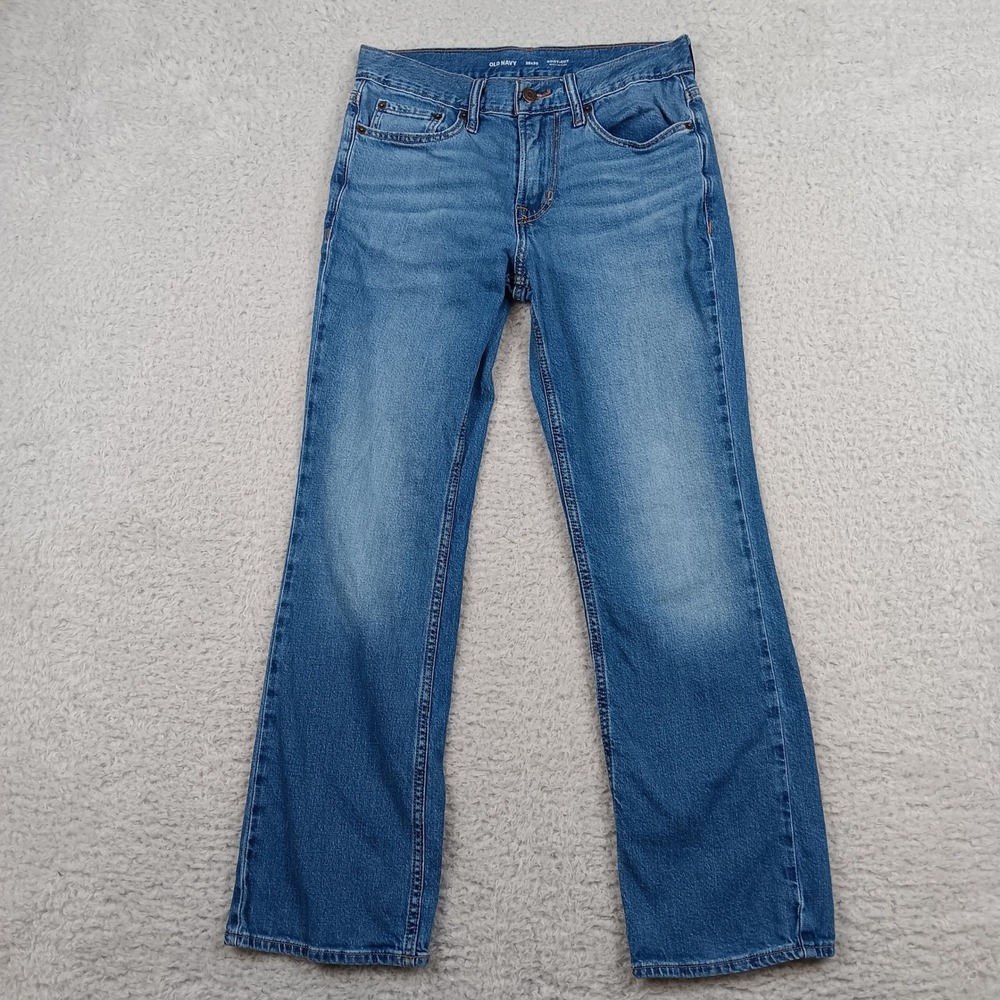 Old Navy Jean Boot-Cut Built-In Flex Mens 28x30 Blue Stretch RN 54023